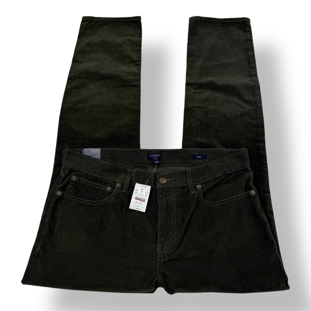 J.Crew NWT Flex Cotton Elastane 5 Pocket Corduroy Pants Men's‎ Size 34x32 Brown
